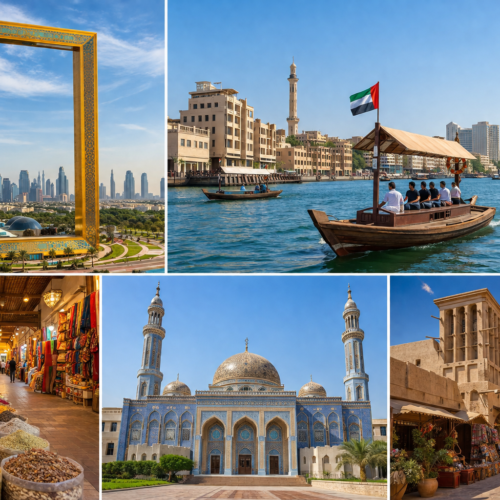 Dubai City Tour with Dubai Frame Ticket, Creek, Souks, and Blue Mosque